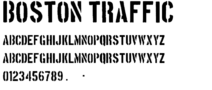 Boston Traffic font